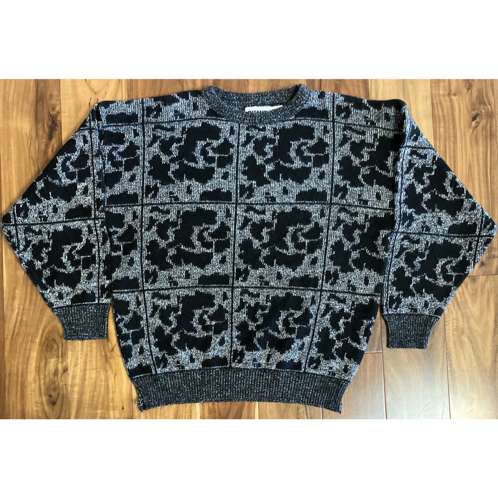 Vintage Gitano Pullover Sweater Geometric Abstract Coogie Style Men's Large Cozy